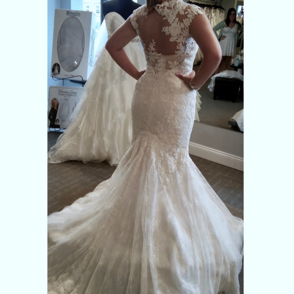 👰🏻Justin Alexander ‘8858’ Wedding Gown Lace Back - Picture 7 of 8
